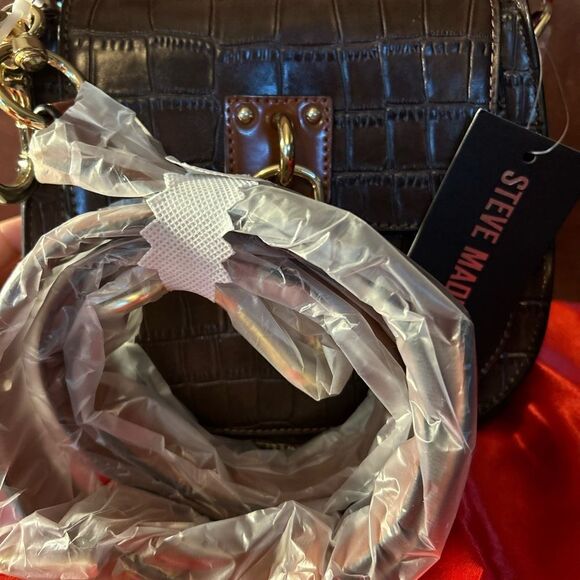 Steve Madden brown faux croc crossbody. New with tags! - Picture 5 of 7